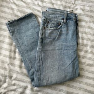Agolde Riley High Rise Straight Crop Jeans
